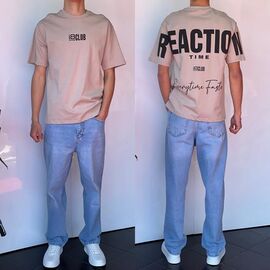 Фотография Футболка мужская 2225 beige р.S-XL "i8denim" недорого оптом от прямого поставщика