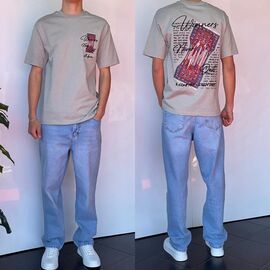 Фотография Футболка мужская 2231 grey р.S-XL "i8denim" недорого оптом от прямого поставщика