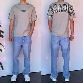 Фотография Футболка мужская 2236 grey р.S-XL "i8denim" недорого оптом от прямого поставщика
