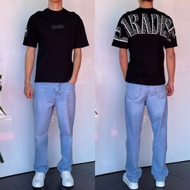 Фотография Футболка мужская 2237 black р.S-XL "i8denim" недорого оптом от прямого поставщика