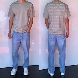 Фотография Футболка мужская 2242 grey р.S-XL "i8denim" недорого оптом от прямого поставщика