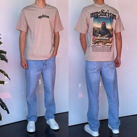 Фотография Футболка мужская 2246 beige р.S-XL "i8denim" недорого оптом от прямого поставщика