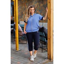 Фотография Костюм женский 1311 l.blue р.50-64 "Seven Zikina" недорого оптом от прямого поставщика