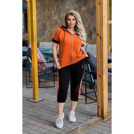 Фотография Костюм женский 1311 orange р.50-64 "Seven Zikina" недорого оптом от прямого поставщика