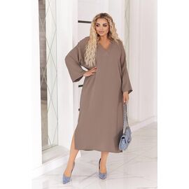 Фотография Платье женское 1313 grey р.50-64 "Seven Zikina" недорого оптом от прямого поставщика