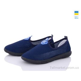 Фотография Слипоны женские тканевые Лето F184П синій (6 пар р.36-41) "Favorit" недорого оптом от прямого поставщика