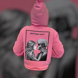 Фотография Худи женское 826 pink р.M-3XL "Madoka" недорого оптом от прямого поставщика