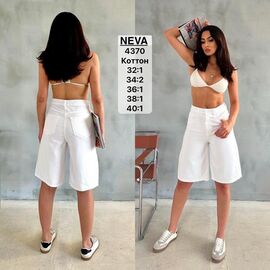 Фотография Шорты женские 4370 white р.34-42 "Ruxa" недорого оптом от прямого поставщика