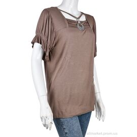Фотография Футболка женская Лето B0109-1 (10921) brown (5 шт. р.сетка One size) "Obuvok" недорого оптом от прямого поставщика