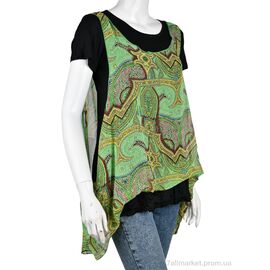 Фотография Футболка женская Лето B0107-1 (10907) green (5 шт. р.сетка One size) "Obuvok" недорого оптом от прямого поставщика