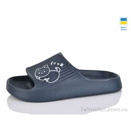 Шльопанці жіночі полегшені Літо ML104 т.синій (8 пар р.36-41) "M&L  Alex13" недорого оптом від прямого постачальника