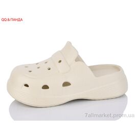 Крокси жіночі літні Літо 2218 beige (8 пар р.36-41) "QQ&Панда" недорого оптом від прямого постачальника