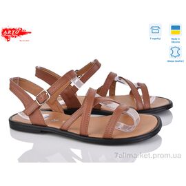 Босоніжки жіночі літні Літо 001 рудий к. (8 пар р.36-41) "ARTO" недорого оптом від прямого постачальника