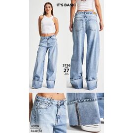 Фотография Джинсы женские 3756-27 l.blue р.34-42 "Jeans Style" недорого оптом от прямого поставщика