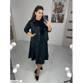 Фотография Комплект (жилет + платье ) р.42-44;46-48 (5цв) "VLADA" купить недорого от прямого поставщика