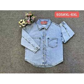 Фотография Рубашка женская 935 l.blue р.XL-6XL "Vanver" недорого оптом от прямого поставщика