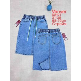 Фотография Юбка женская D8171 blue р.31-38 "Vanver" недорого оптом от прямого поставщика