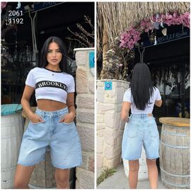 Фотография Шорты женские 2016-1192 l.blue р.34-40 "Jeans Style" недорого оптом от прямого поставщика