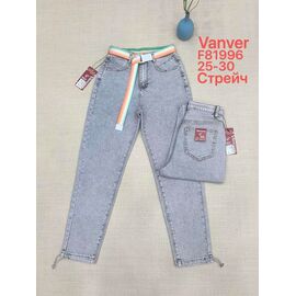 Фотография Джинсы женские F81996 grey р.25-30 "Vanver" недорого оптом от прямого поставщика