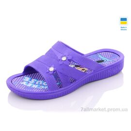 Шльопанці дитячі літні Літо Роксол дев.19-01 сиреневый (6 пар р.30-36) "Progress" недорого оптом від прямого постачальника