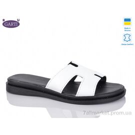 Шльопанці жіночі полегшені Літо 94 біла шкіра (6 пар р.36-41) "Garti" недорого оптом від прямого постачальника