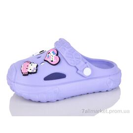 Крокси дитячі літні Літо ML3001 лаванда (6 пар р.24-35) "M&L  Alex13" недорого оптом від прямого постачальника