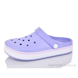 Крокси жіночі літні Літо ML4001 лаванда (6 пар р.36-41) "M&L  Alex13" недорого оптом від прямого постачальника