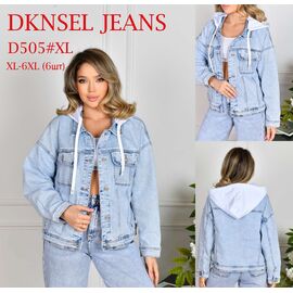 Фотография Куртка женская демисезонная D505 l.blue р.XL-6XL "DKNSEL" недорого оптом от прямого поставщика