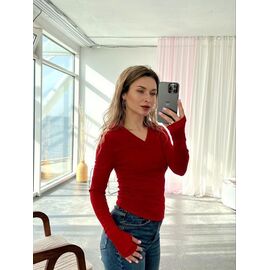 Светр жіночий 5143 red р.42-48 "BONJOUR" недорого оптом від прямого постачальника