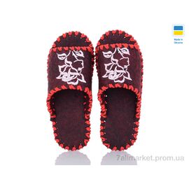 Фотография Тапки женские для дома Весна/осень 261W бордо (9 пар р.36-41) "Active" недорого оптом от прямого поставщика