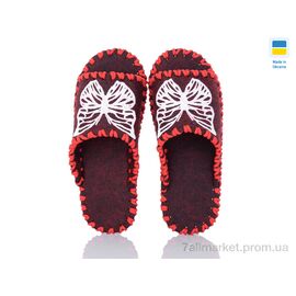 Фотография Тапки женские для дома Весна/осень 259W бордо (9 пар р.36-41) "Active" недорого оптом от прямого поставщика