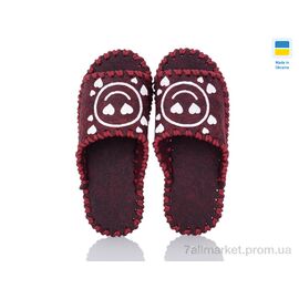 Фотография Тапки женские для дома Весна/осень 263W бордо (9 пар р.36-41) "Active" недорого оптом от прямого поставщика