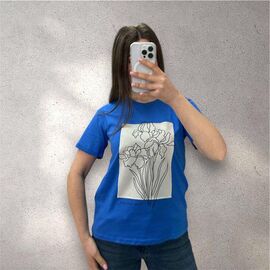 Фотография Футболка женская 25049 blue р.44-48 "G.L.S.A" недорого оптом от прямого поставщика