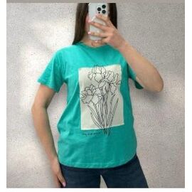 Фотография Футболка женская 25049 l.blue р.44-48 "G.L.S.A" недорого оптом от прямого поставщика