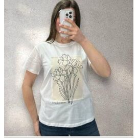 Фотография Футболка женская 25049 white р.44-48 "G.L.S.A" недорого оптом от прямого поставщика