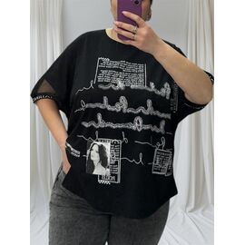 футболка жіноча 25316 black р.52-56 "G.L.S.A" недорого оптом від прямого постачальника