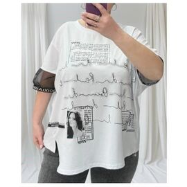 футболка жіноча 25316 white р.52-56 "G.L.S.A" недорого оптом від прямого постачальника