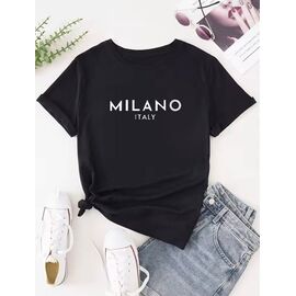 футболка жіноча Milano black р.50-58 "Алия" недорого оптом від прямого постачальника