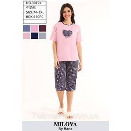 Піжама жіноча футболка-шорти р-ри M-3XL "FLOWER" купити недорого від прямого постачальника