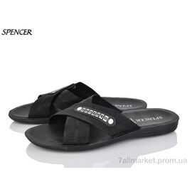 Фотография Шлепки мужские пляжные Лето 0301 чорний (6 пар р.40-45) "Spencer" недорого оптом от прямого поставщика