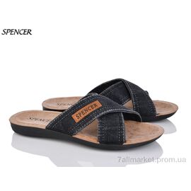 Фотография Шлепки мужские пляжные Лето 0301 сірий джинс (6 пар р.40-45) "Spencer" недорого оптом от прямого поставщика