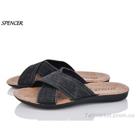 Фотография Шлепки мужские пляжные Лето 3556 сірий джинс (6 пар р.40-45) "Spencer" недорого оптом от прямого поставщика