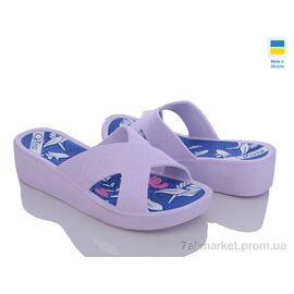 Шльопанці жіночі полегшені Літо X21 лаванда (6 пар р.36-41) "Golden Lion" недорого оптом від прямого постачальника