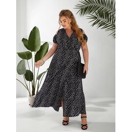 Сукня літня жіноча 358 black р.48-58 "ZLATA" недорого оптом від прямого постачальника