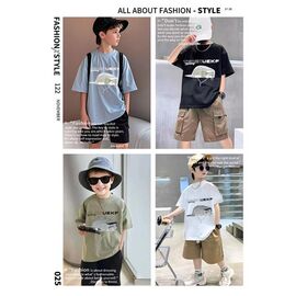 футболка дитяча на хлопчика 025 khaki р.120-160 "Farbique" недорого оптом від прямого постачальника