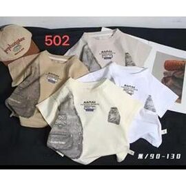 Фотография Футболка детская на мальчика 502 l.grey р.90-130 "Farbique" недорого оптом от прямого поставщика