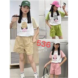 Фотография Костюм детский на девочку 536 green р.130-170 "Farbique" недорого оптом от прямого поставщика