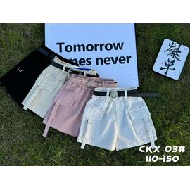 Дитячі шорти на дівчинку CKX03 pink р.110-150 "Farbique" недорого оптом від прямого постачальника