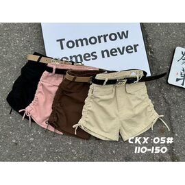 Дитячі шорти на дівчинку CKX05 brown р.110-150 "Farbique" недорого оптом від прямого постачальника