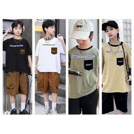 футболка дитяча на хлопчика F8 beige р.120-160 "Farbique" недорого оптом від прямого постачальника